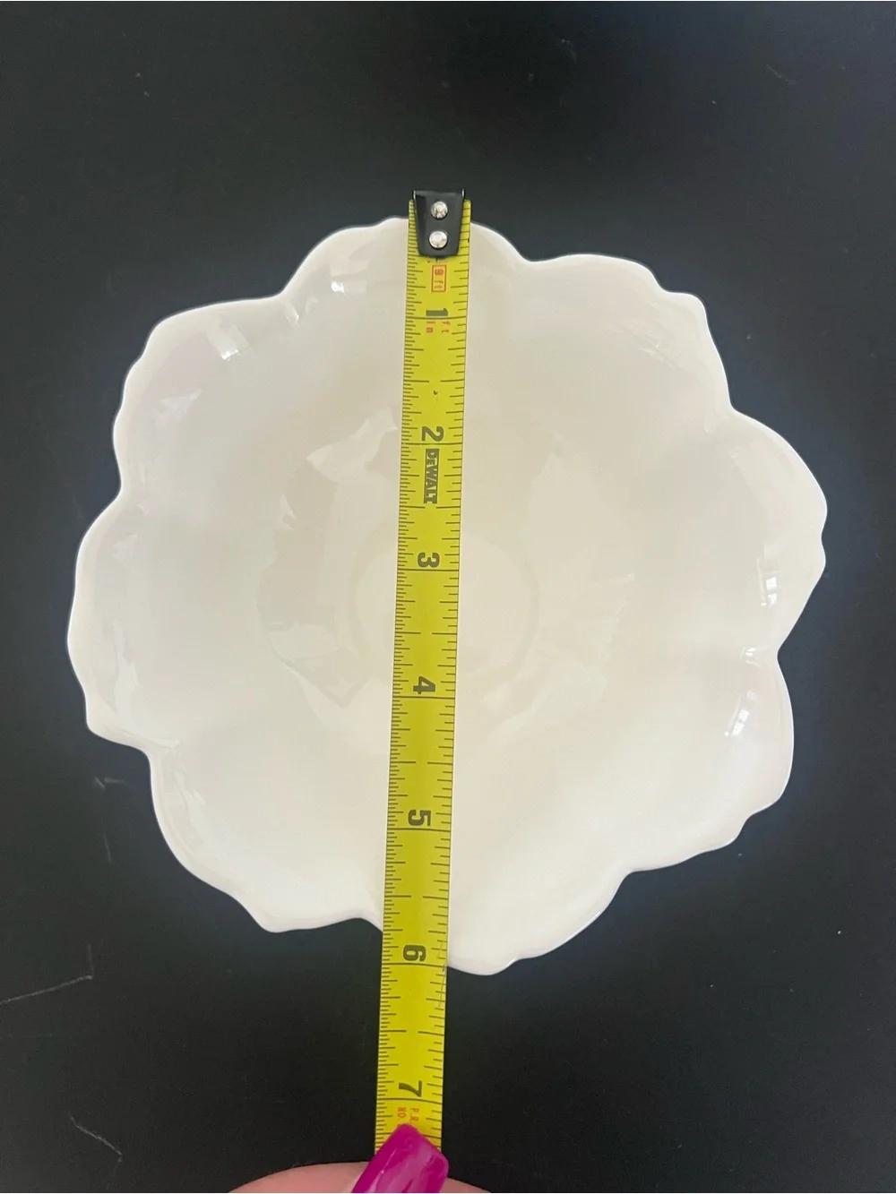 White Floral Pottery Barn Ceramic Serving Bowls - Set of 2